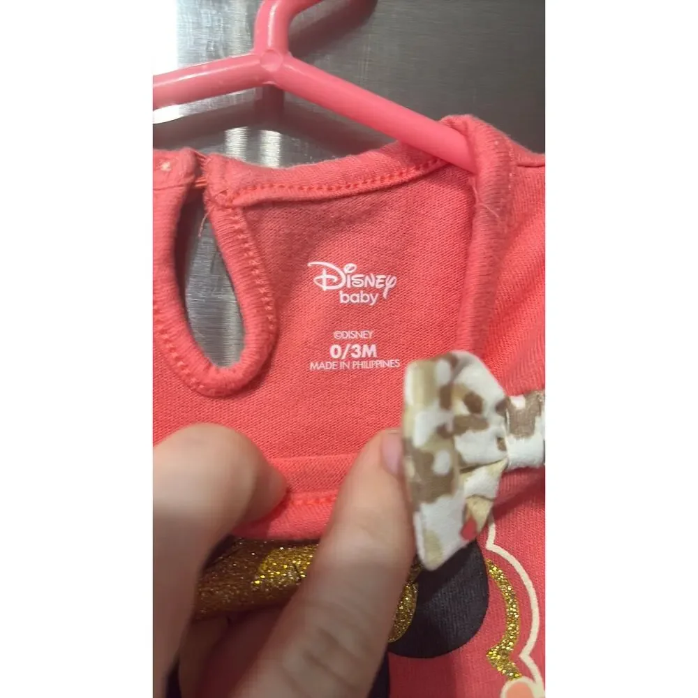 Minnie Mouse LS Outfit - Disney Baby - 0-3mo